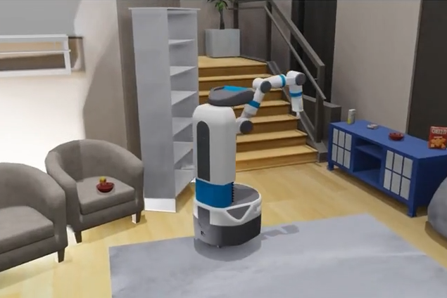 The agent needs to methodically rearranging objects to match a specified goal configuration.