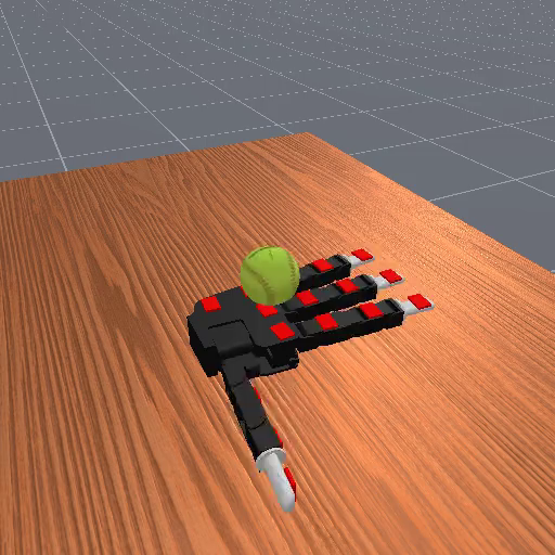 Using the allegro hand with tactile sensors, rotate a random object.