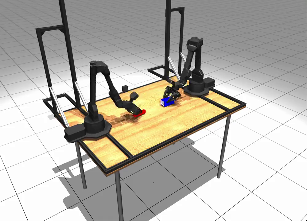 A precise peg-insertion task in the ALOHA benchmark environment.