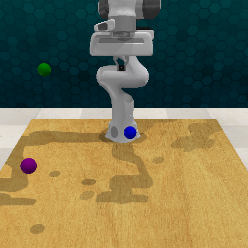 The agent needs to touch the ball with the panda gripper.